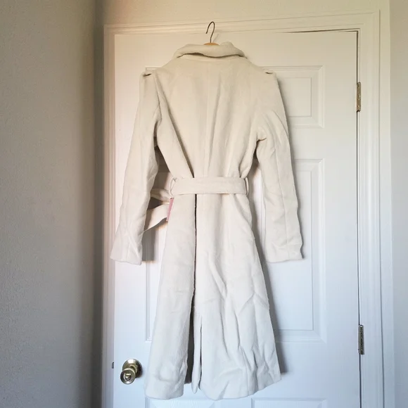 🏷NWT Ivy City Adeline Woman's Coat Wool Blend Cream - Picture 2 of 7